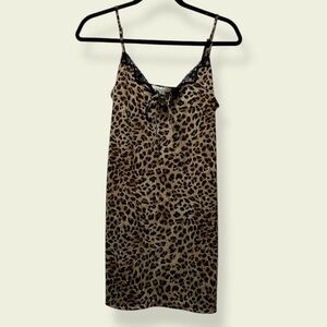 Morgan Taylor Vintage Leopard Print Slip Dress